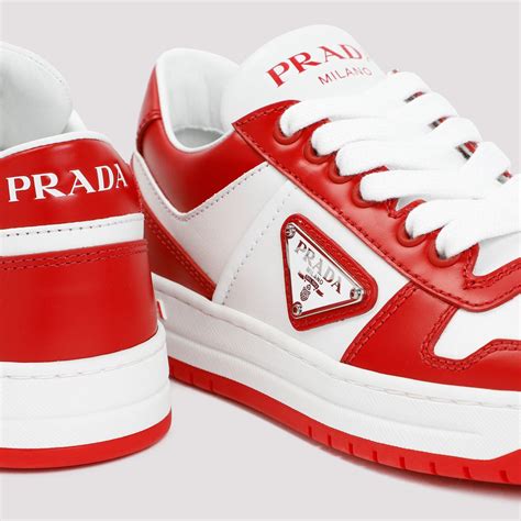 prada shoes red patent leather|Prada downtown leather sneakers.